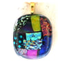 Dichroic Glass S019 Supersize Patchwork 3-layer Pendant with Gold plated chain - Image 4