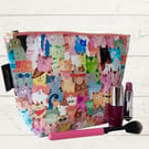 Makeup bags colourful cats 