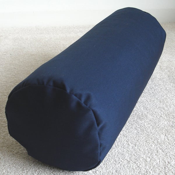 Bolster Pillow Cover Navy Blue 6x16 Round Cylinder Plain Block Neckroll Cushion