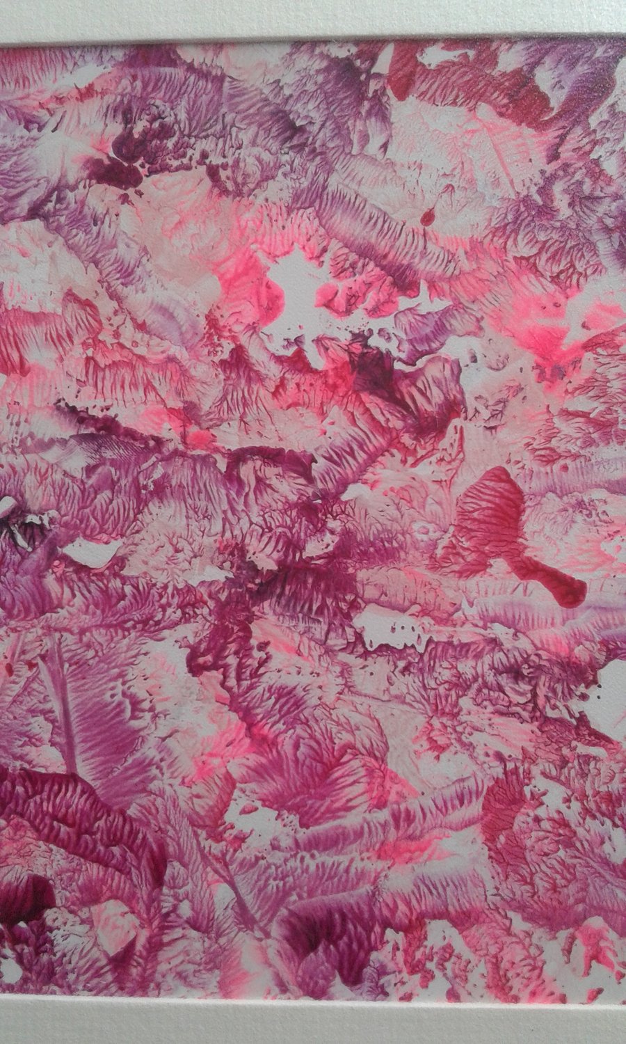 Pinkness  encaustic art painting 