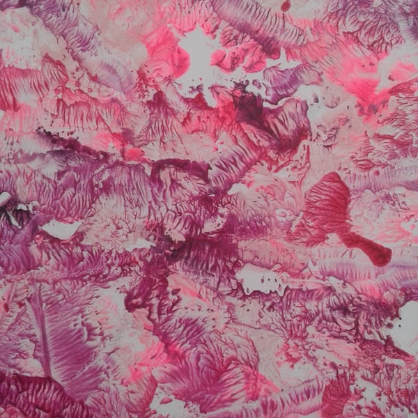 Pinkness  encaustic art painting 