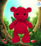 Crochet red dragon soft toy. Dragon plushie. Dragon toy. UKCA tested. - Image 8