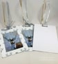 Silver stag Christmas gift tags - Image 2