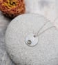 Sterling Silver Flower Disc Necklace with Citrine - JBJ6018 - Image 1
