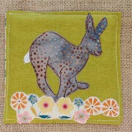 Running Hare Coaster  (right facing)