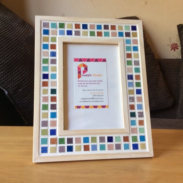 Mosaic Photo Frame 6x4" Rainbow Picture Frame
