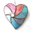 RESERVED Pastel Swirl Heart Stained Glass Suncatcher 108