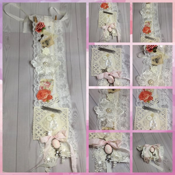 Lace and Charm Snippet Roll Hanging Decoration PB10