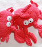 Hand Knitted Cotton Organic Catnip Crab - Image 2