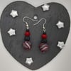 Festive polymer clay dangly earrings