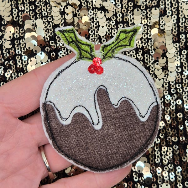 Christmas Pudding Brooch