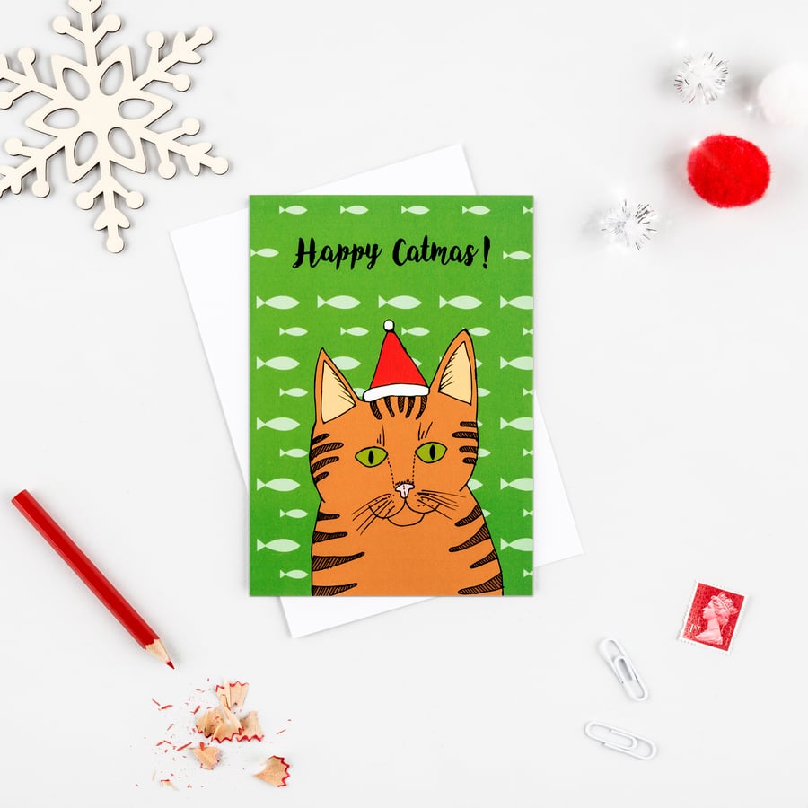 Cat Christmas card