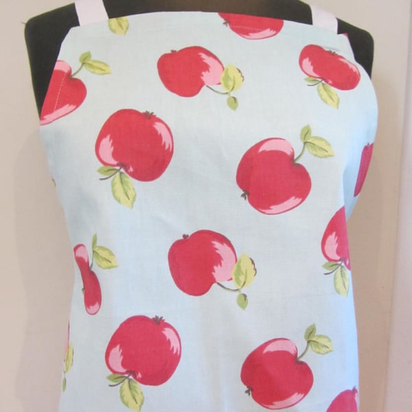 ADULT APPLE APRON IN RED APPLE DESIGN