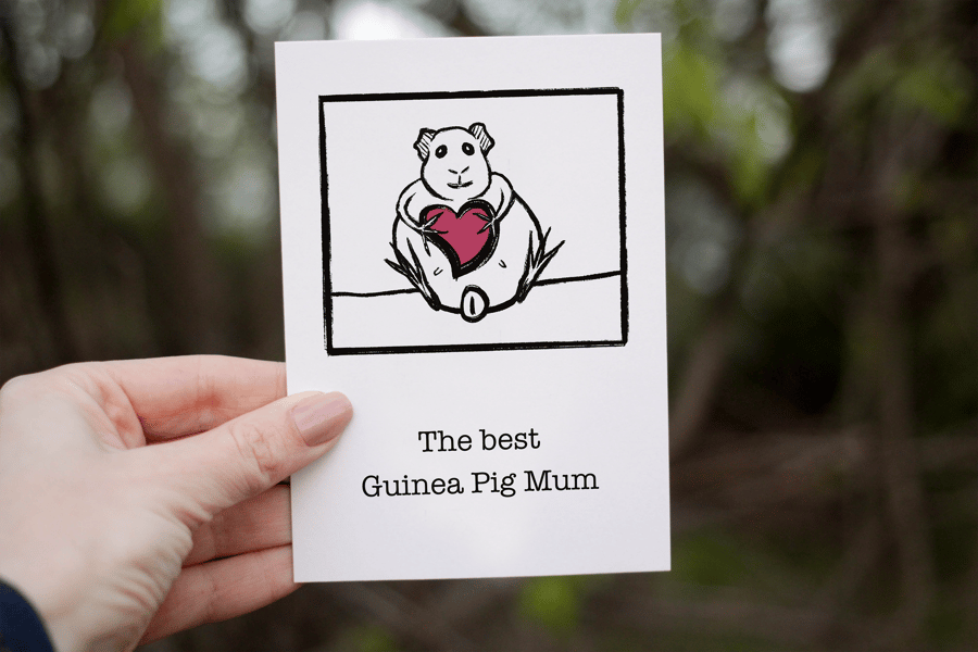 The best guinea pig Mum or Dad blank card