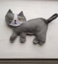 Handmade felt cat. - Image 1