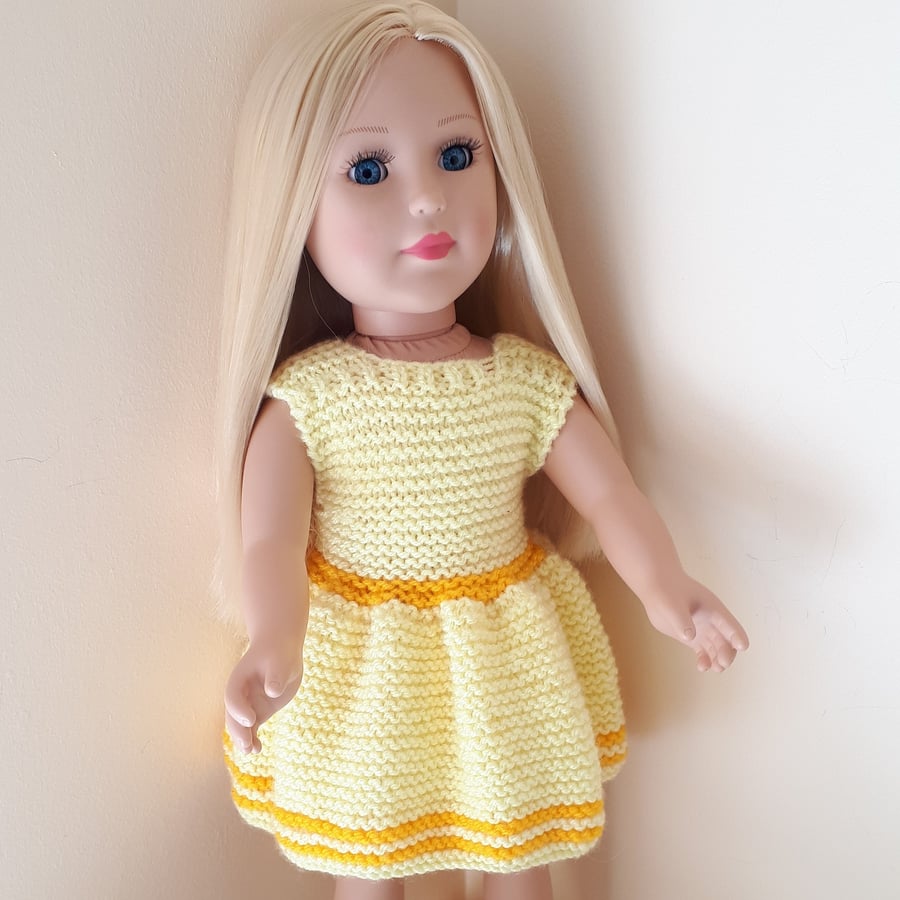 KNITTING PATTERN PDF Lemon Dress for Doll