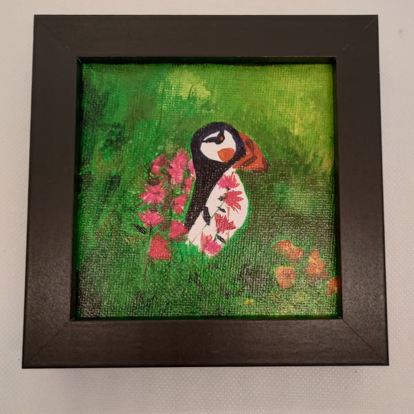 Mini Puffin painting