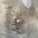 Cubic zirconia cat earrings 