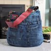 Custom Listing for Chris Denim Hobo Bag with Ditsy Lining