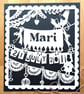 Large Bespoke Custom Personalised Handmade Banner Bunting Papercut
