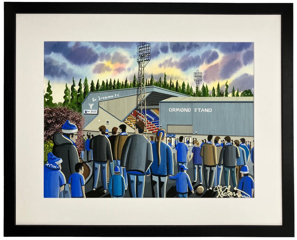 St Johnstone, Mc Diarmid Football Stadium Art Print 20" x 16" Frame Size