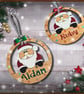 Personalised Christmas Decoration - Father Christmas Hanging Ornament - Image 3