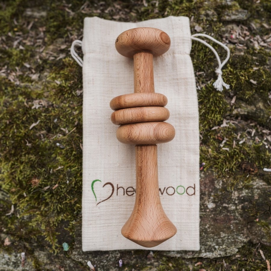 Image of Personalised Handmade Wooden Baby Rattle