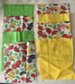 Patchwork Floral Scrunchies, Green Scrunchie, Yellow Floral Scrunchie - Image 4