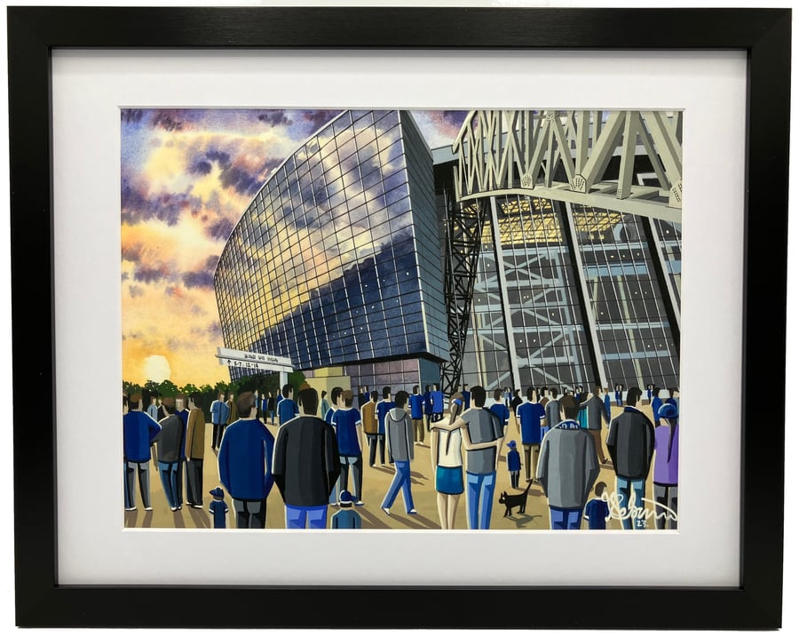 Dallas NFL High Quality Framed Art Print. Approx A4