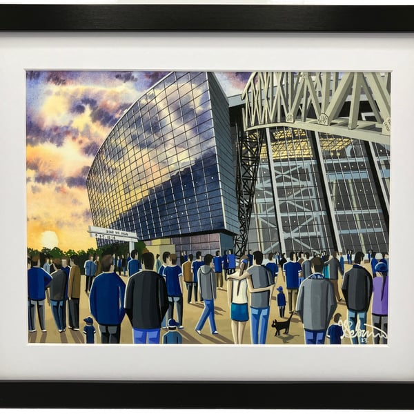 Dallas NFL High Quality Framed Art Print. Approx A4