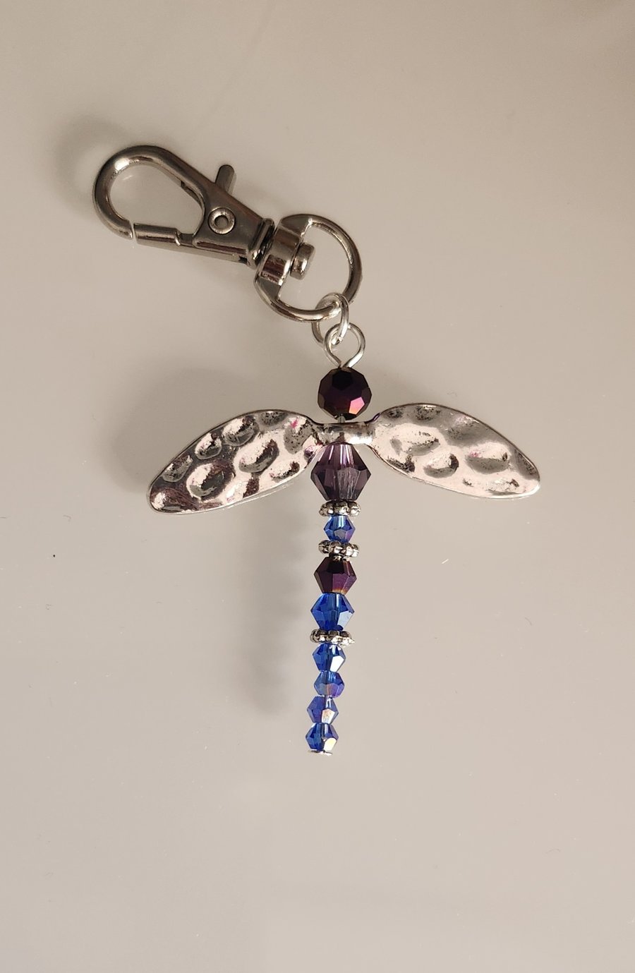Dragonfly bag charm - Blue