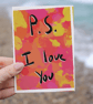 P.s. I love you greeting card