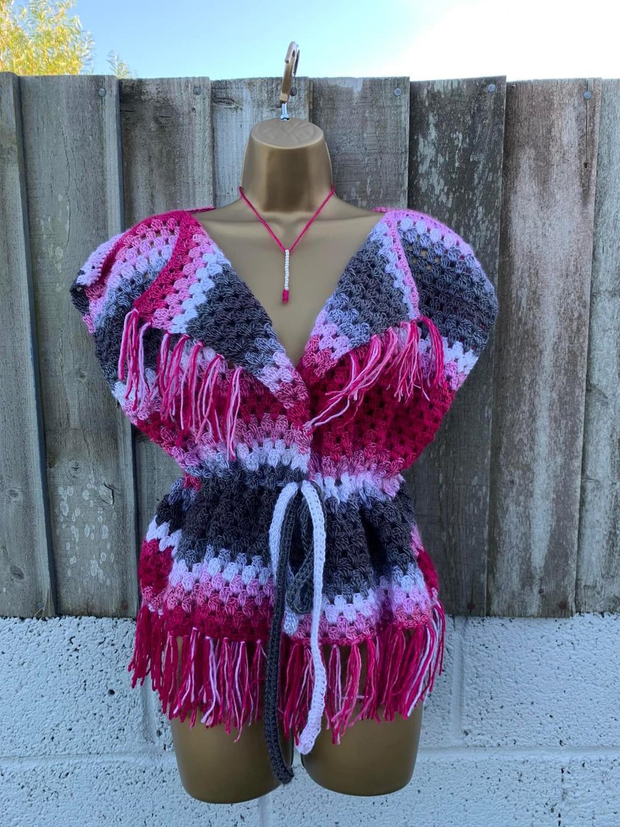 Boho Festival Fringed Waistcoat 