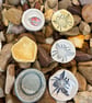 One Ceramic drinking stone for insects bath decorative stones handmade. - Image 1
