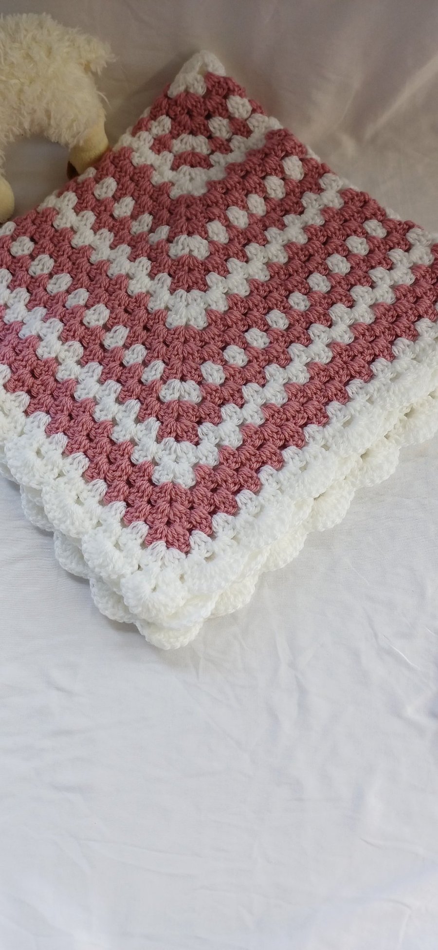 New Born Baby Girl Crochet Blanket.