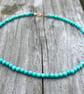 4mm Turquoise Beaded Necklace  - Image 1
