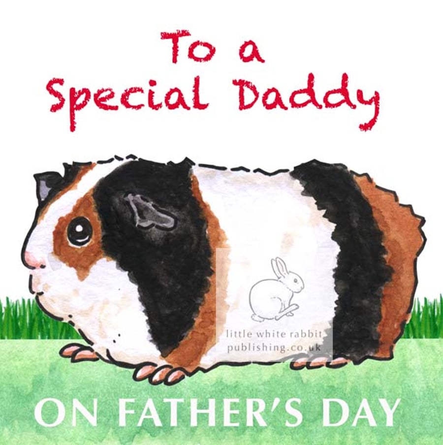 Ozzie the Guinea Pig - Father's Day Card