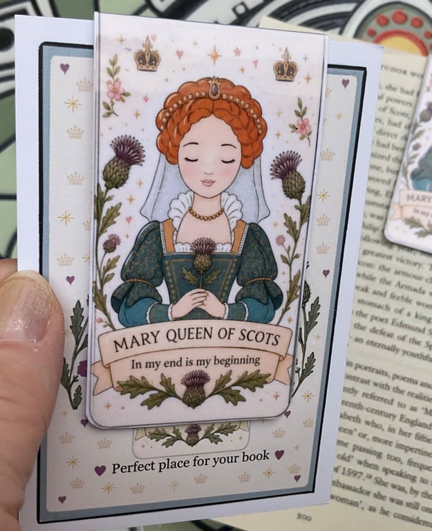 Mary Queen of Scots Magnetic Bookmark - Scottish History Gift - Hand made