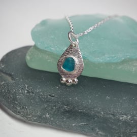 Silver Sea Glass Necklace