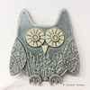 Pottery Owl hanging decoration Ceramic Owl