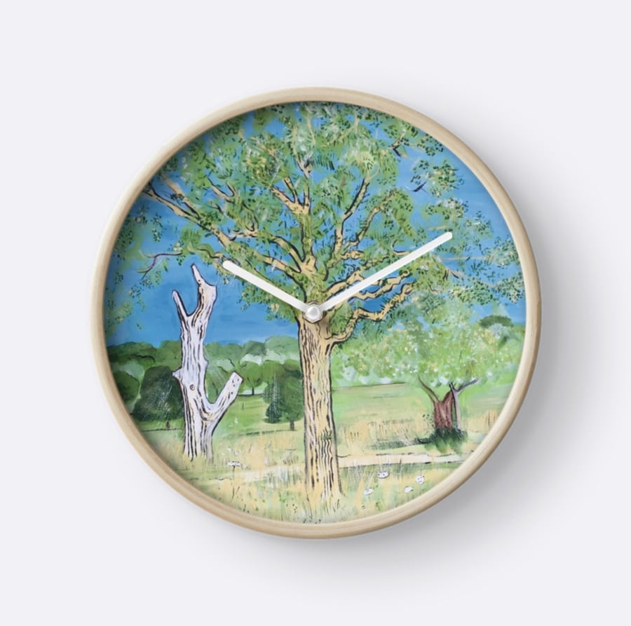 Beautiful Wall Clock Featuring The Painting ‘Parched Earth And Heatwave’