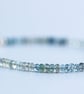 Aquamarine faceted sterling silver bracelet