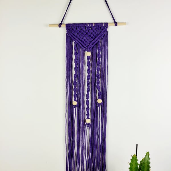 Purple Macrame Wall hanging, wall art, Bohemian wall decor