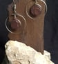 Handmade Red Welsh Slate Hoop Earrings – Stone & Stainless Steel Jewellery - Image 4