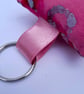 Pink floral square keyring  - Image 4