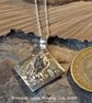 Fine Silver Pendant with Mineral Accents - Image 3