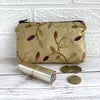 Coin Purse in Leaf Patterned Fabric, Large Purse