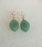 Marquise green Aventurine and yellow drop earrings  - Image 7