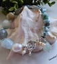 Statement Hand Made Multi Gemstone Chakra Designer Charm Bracelet  - Image 1