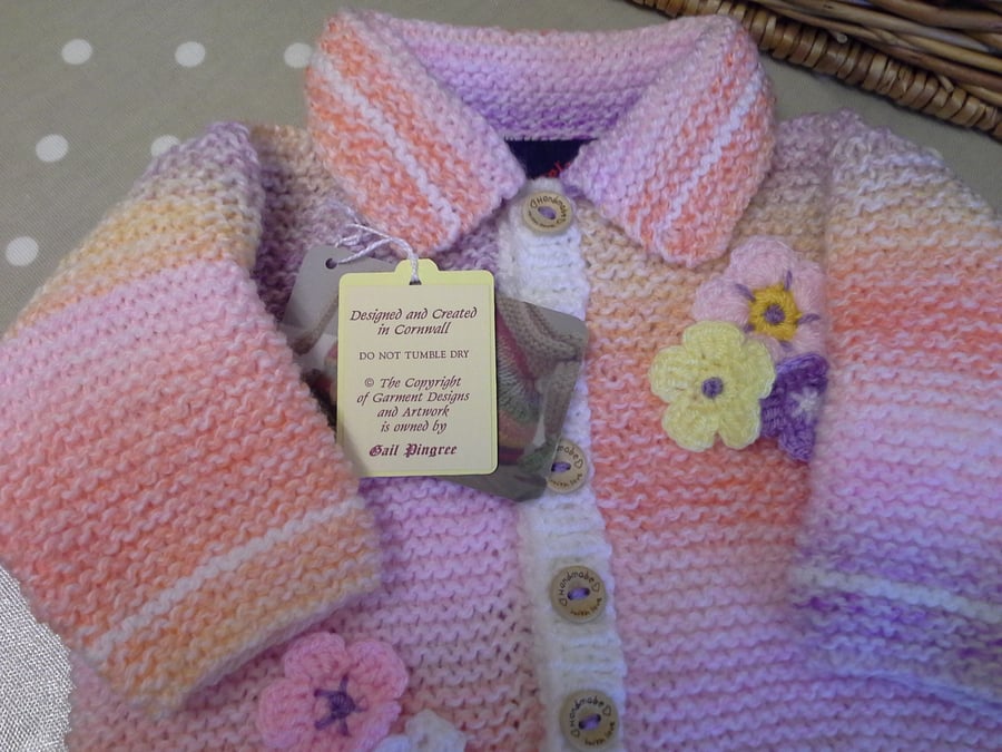 Baby Girls Knitted Jacket-Cardigan  3-12 months